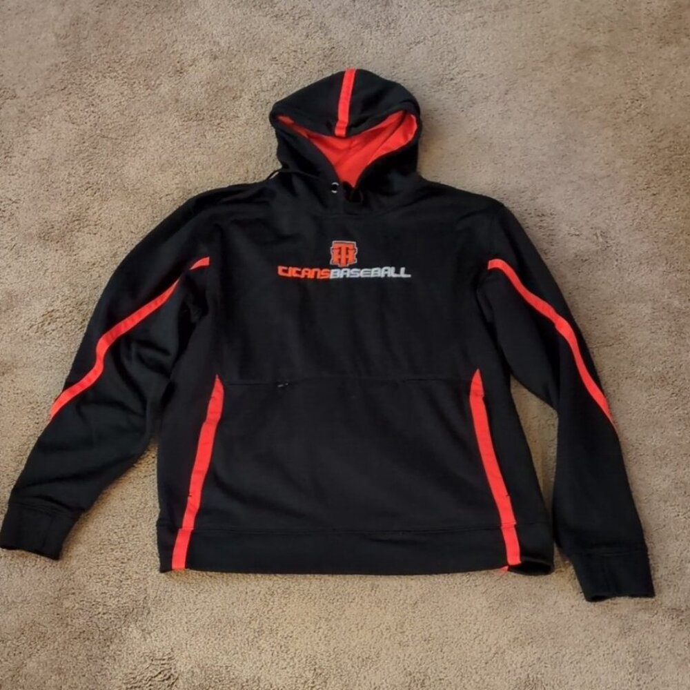X-Grain Titans Baseball Hoodie Mens XL Performance Athletic Outdoor Sporty Logo